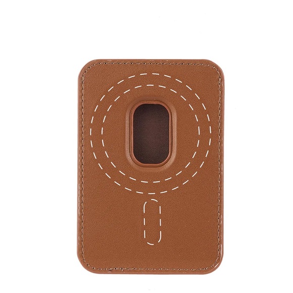 New Cognac Brown MagSafe Wallet MAGSAFE ACCESSORIES Money Credit Cards - Picture 3 of 9